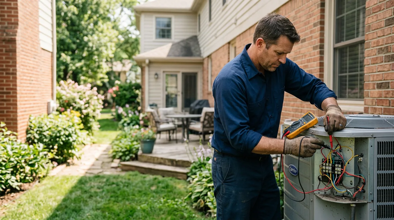 HVAC technician working near Milton, IA